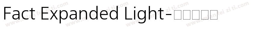 Fact Expanded Light字体转换